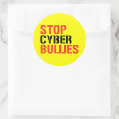 STICKER ROND ARRÊTER LES BULLES CYBER (Sac)