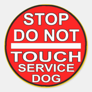 Sticker Rond Arrêter - Ne touchez pas