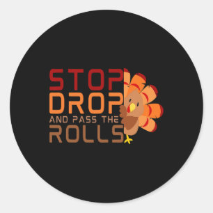 Sticker Rond Arrêtez De Déposer Et De Pirater Les Rouleaux Turq