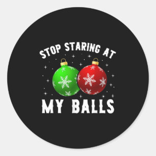 Sticker Rond Arrêtez De Vous Regarder À Mon Drôle Noir Sale Noi
