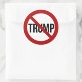 Sticker Rond Arrêtez Donald Trump anti-Trump 2016 (Sac)