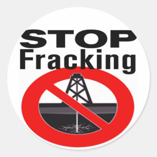 Sticker Rond Arrêtez Fracking