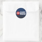 Sticker Rond Arrêtez Harry Reid (Sac)