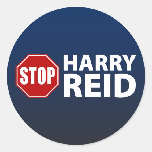 Sticker Rond Arrêtez Harry Reid (Devant)