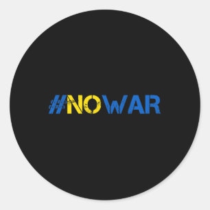 Sticker Rond Arrêtez la guerre Soutenez la chemise Ukraine #now