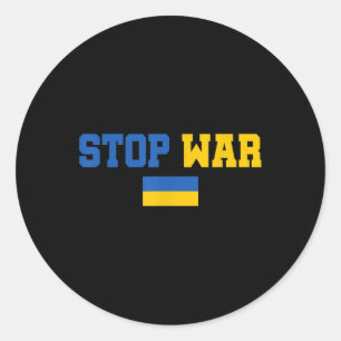 Sticker Rond Arrêtez la Première Guerre mondiale avec l'Ukraine