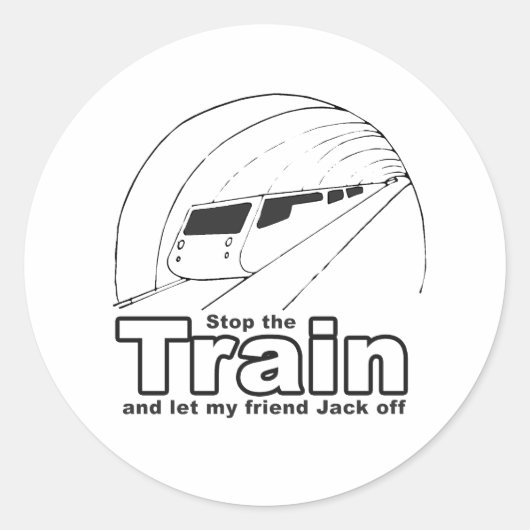 Sticker Rond arrêtez le train (Devant)
