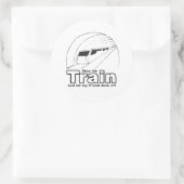 Sticker Rond arrêtez le train (Sac)