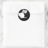 Sticker Rond Arrêtez les tests sur les animaux ! (Sac)