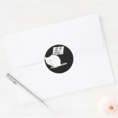 Sticker Rond Arrêtez les tests sur les animaux ! (Enveloppe)