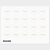 Sticker Rond Arrêtez l'huile (Feuille)