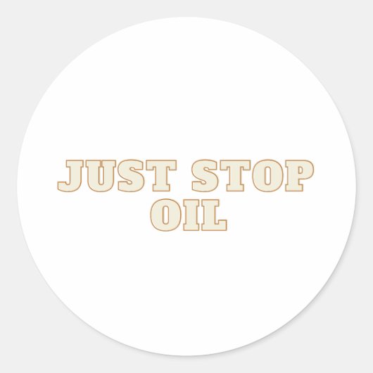 Sticker Rond Arrêtez l'huile (Devant)