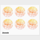 Sticker Rond arrière - plan abstrait aquarelle (Feuille)