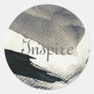 Sticker Rond arrière - plan Abstrait, texture d'encre. 4