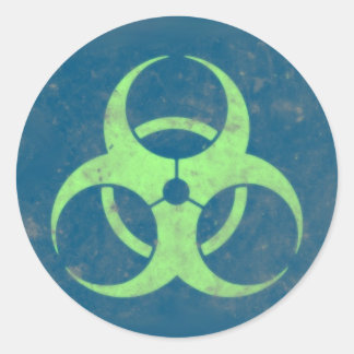 Sticker Rond Arrière - plan bleu vert de chaux biologique