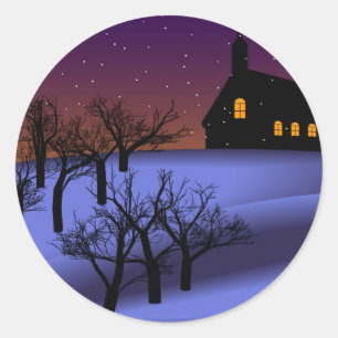 Sticker Rond Arrière - plan Chrismas