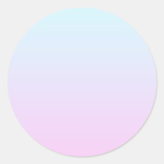 Sticker Rond Arrière - plan de dégradé rose et bleu pastel (Devant)