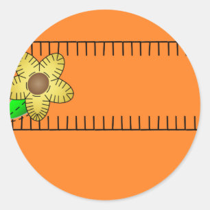 Sticker rond Arrière - plan de fleurs jaunes