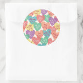 Sticker Rond Arrière - plan de forme d'amour (Sac)