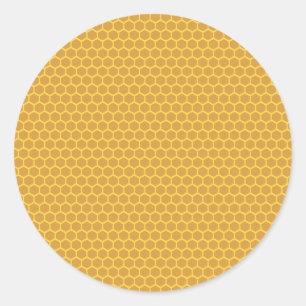 Sticker Rond Arrière - plan de nid d'abeille