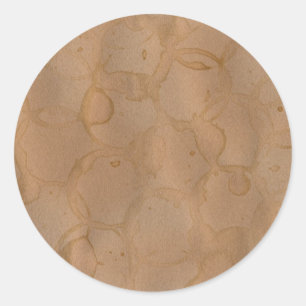 Sticker Rond arrière - plan de taches de café