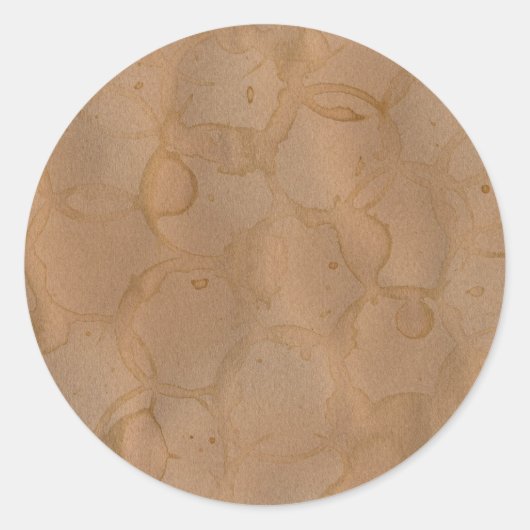 Sticker Rond arrière - plan de taches de café (Devant)