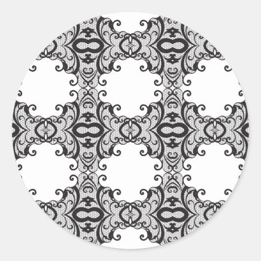 Sticker Rond Arrière - plan dentelle 2 (Devant)