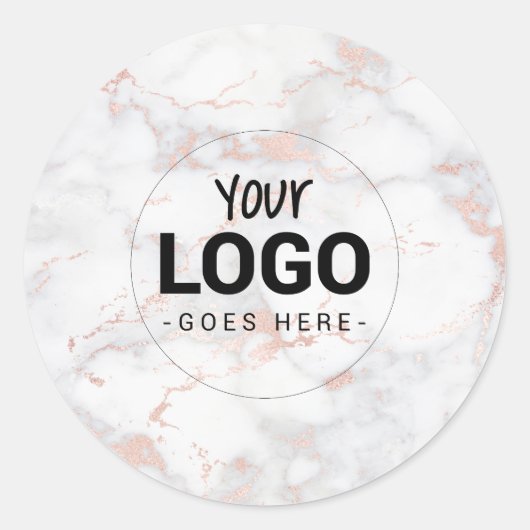 Sticker Rond arrière - plan en marbre rose (Devant)