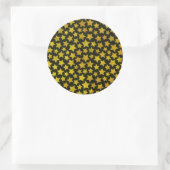 Sticker Rond Arrière - plan étoile (Sac)