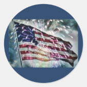 Sticker Rond Arrière-plan Fireworks (Devant)