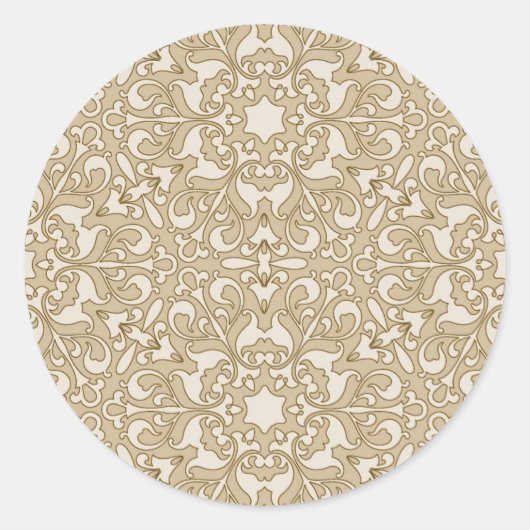 Sticker Rond Arrière - plan floral (Devant)