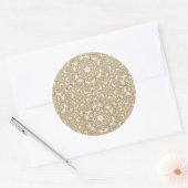 Sticker Rond Arrière - plan floral (Enveloppe)