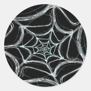 Sticker rond Arrière - plan Fractal Spider Web
