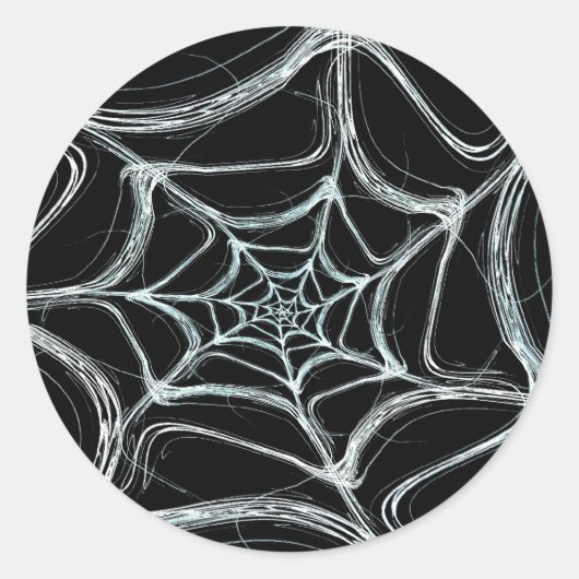 Sticker rond Arrière - plan Fractal Spider Web (Devant)
