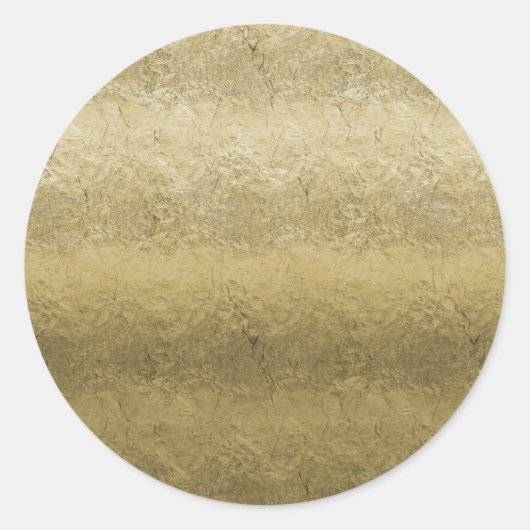 Sticker Rond Arrière - plan Gold Faux Foil (Devant)