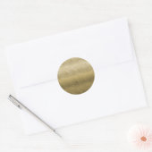 Sticker Rond Arrière - plan Gold Faux Foil (Enveloppe)