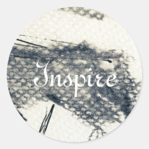 Sticker Rond Arrière - plan grunge abstrait, texture d'encre.