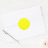 Sticker Rond Arrière - plan jaune (Enveloppe)