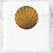 Sticker Rond Arrière - plan motif rétro (Sac)