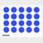 Sticker Rond Arrière - plan Om Sur Twirl (Feuille)