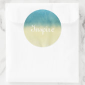 Sticker Rond Arrière - plan - Papier Aquarelle Texture (Sac)