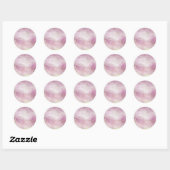 Sticker Rond Arrière - plan rose Cotton Candy Dreams (Feuille)