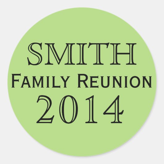 Sticker Rond Arrière - plan vert de réunion familiale (Devant)