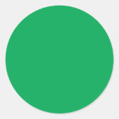 Sticker Rond Arrière - plan vert solide (Devant)
