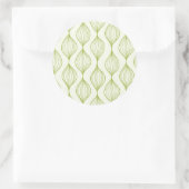 Sticker Rond Arrière - plan vertical vert de motif d'ogee (Sac)