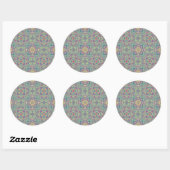 Sticker Rond arrière - plan vintage Abstrait (Feuille)