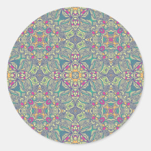 Sticker Rond arrière - plan vintage Abstrait