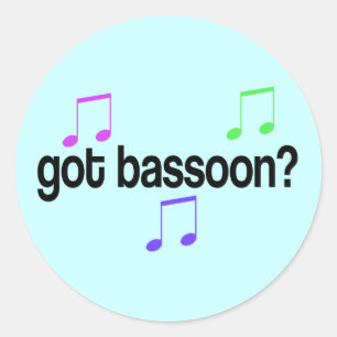 Sticker Rond Arrive Bassoon