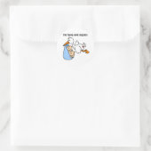 Sticker Rond Arrivée de Stork Twin (Sac)