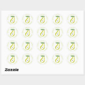 Sticker Rond Arrondi (Feuille)